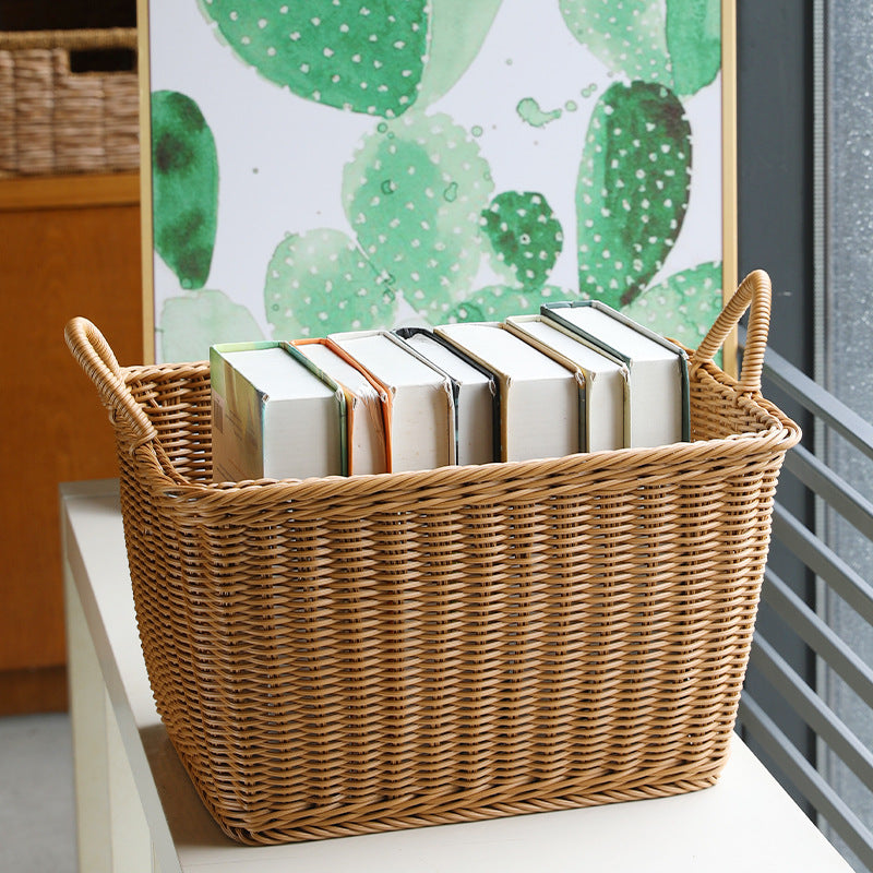 Handcrafted Rattan Storage Basket
