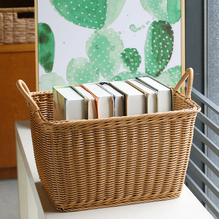 Handcrafted Rattan Storage Basket