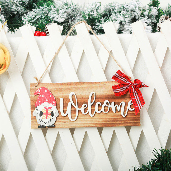 Welcome sign made of wood