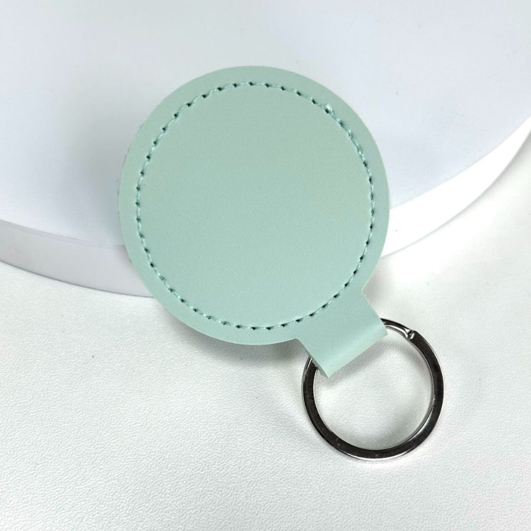 Premium Leather Round Keychain
