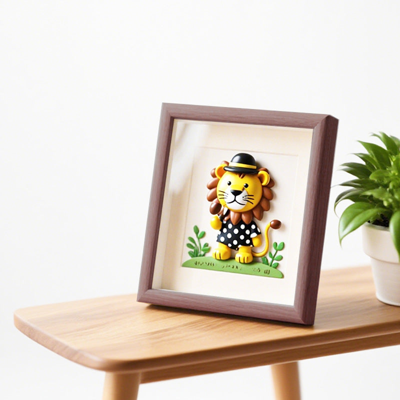 Whimsical Lion Artwork Frame