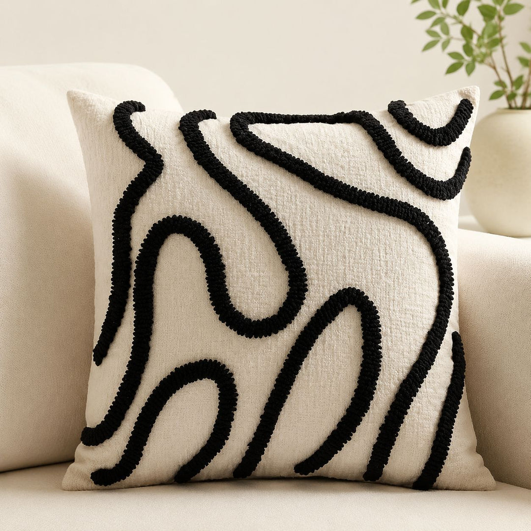 Textured Abstract Design Throw Pillow