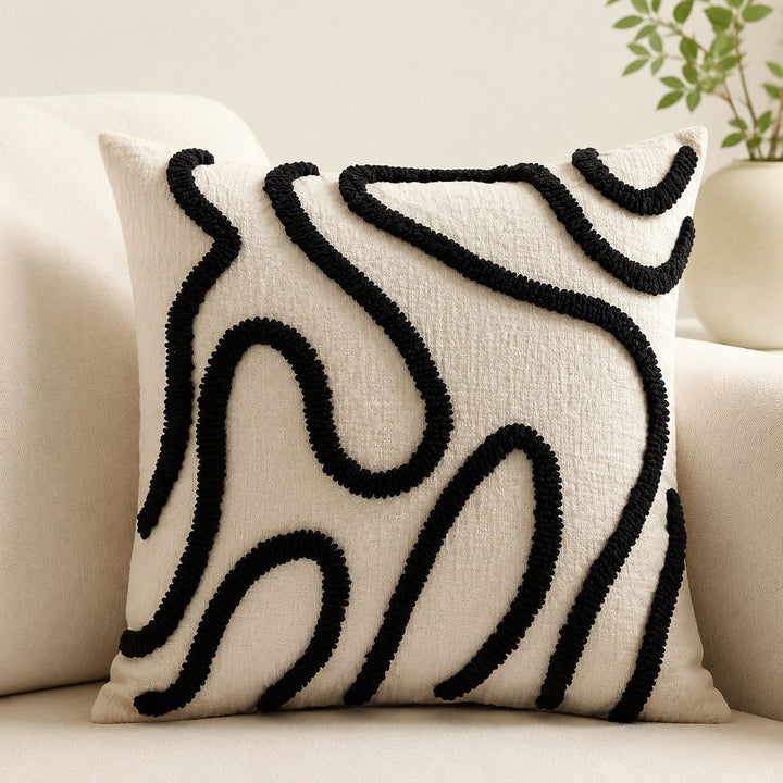 Textured Abstract Design Throw Pillow