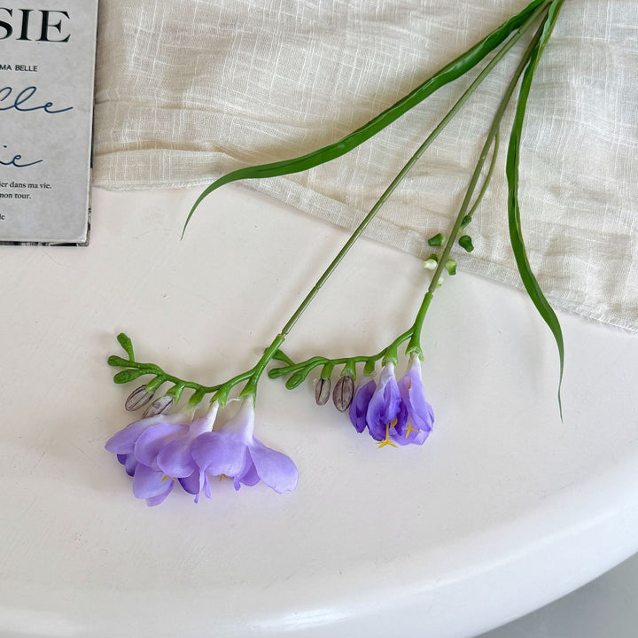 Elegant Faux Freesia Floral Stem