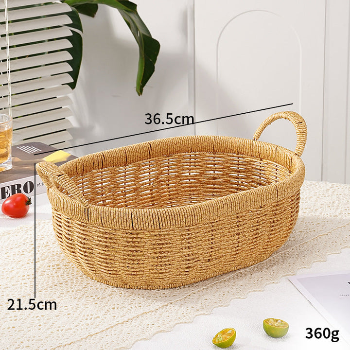 Decorative Round Woven Storage Basket