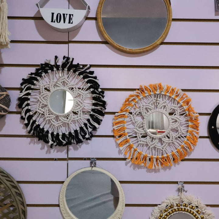 Round Macrame Wall Mirror