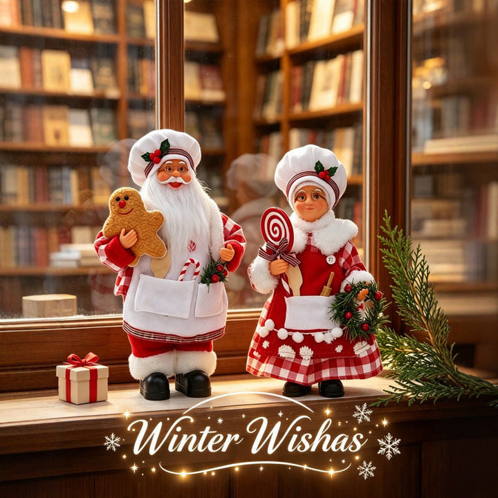 Nostalgic Santa Claus figure with gingerbread cookie mold