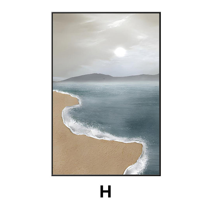 Coastal Beach Landscape Framed Wall Art