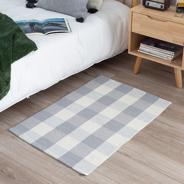 Woven placemat made of cotton in buffalo check with fine structured surface