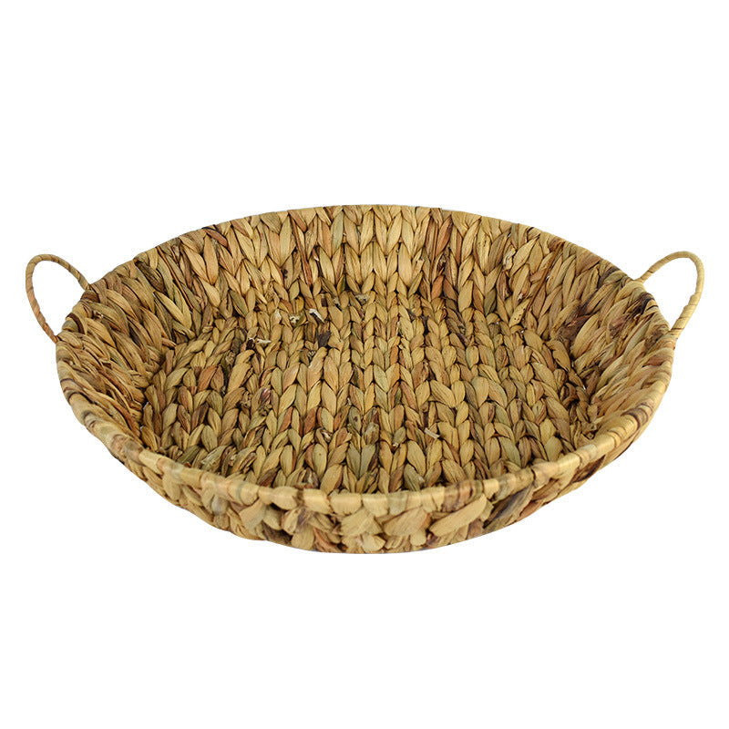 Handwoven Natural Serving Tray Set