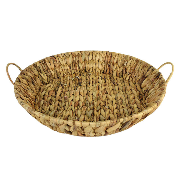 Handwoven Natural Serving Tray Set