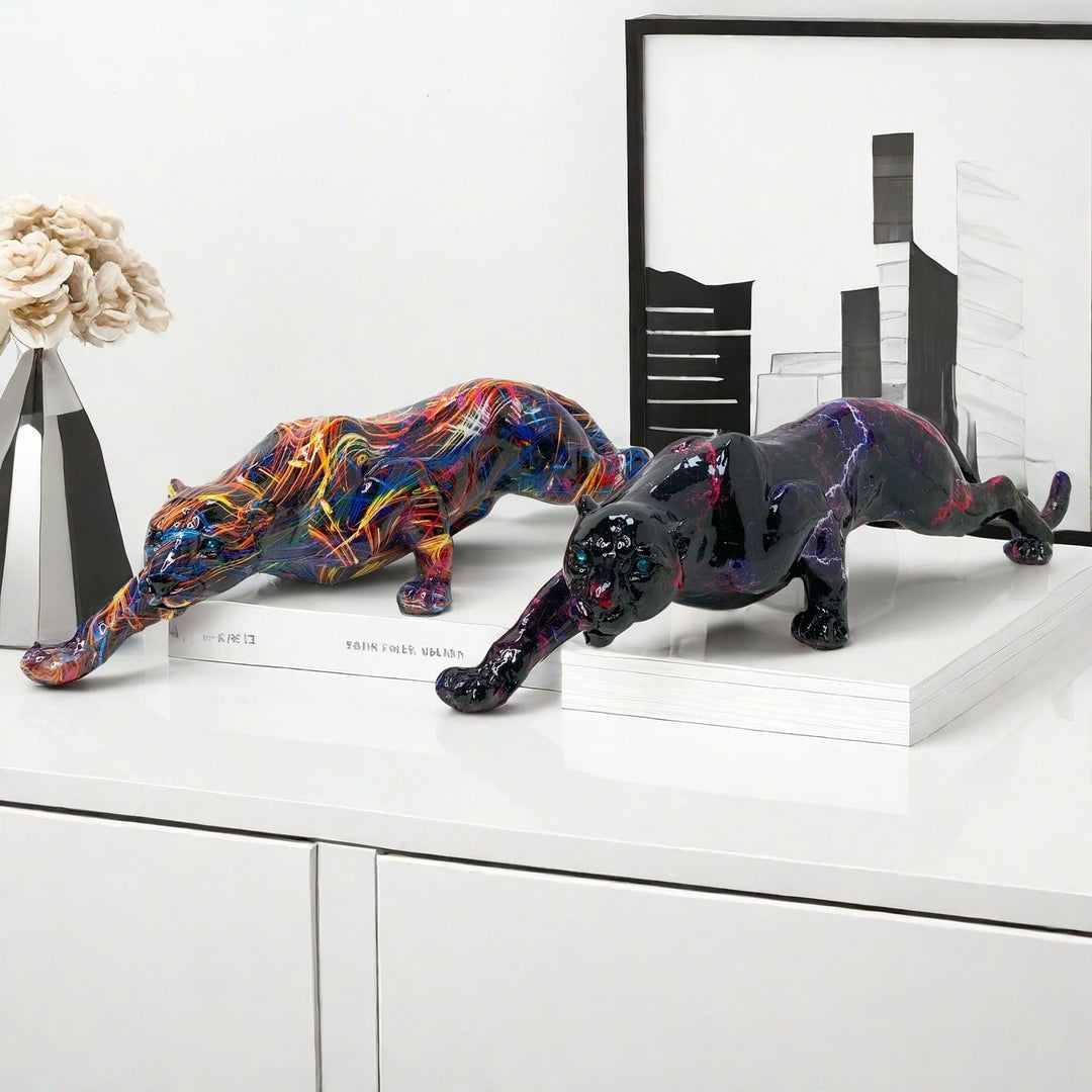 Artful Panther Sculpture made by Hand