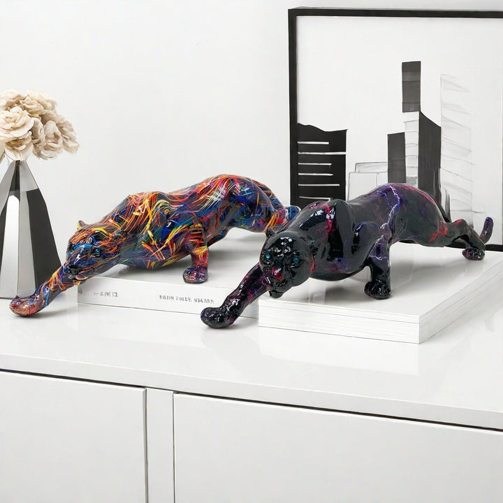 Artful Panther Sculpture made by Hand
