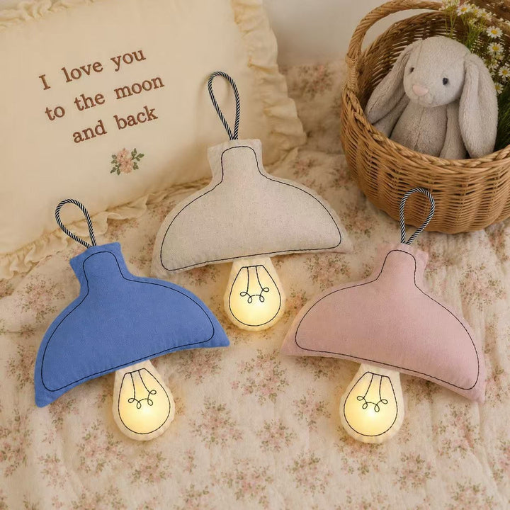 Plush pendulum-shaped LED nightlight pillow