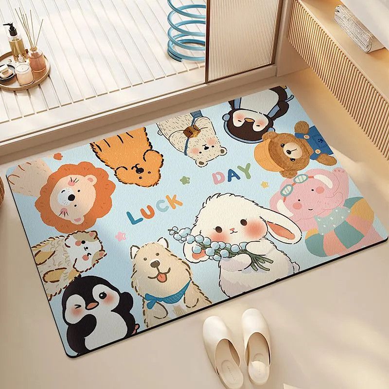 Welcome Home Cartoon Area Rug