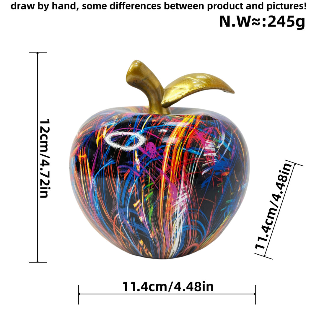 Decorative apple figure with artistic design