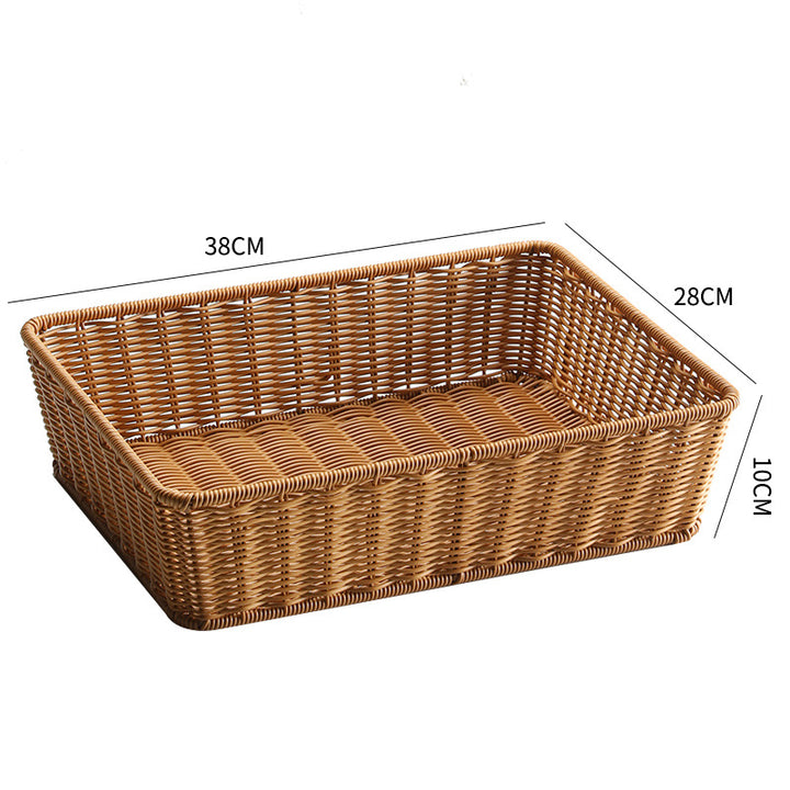 Decorative Woven Rectangular Storage Basket