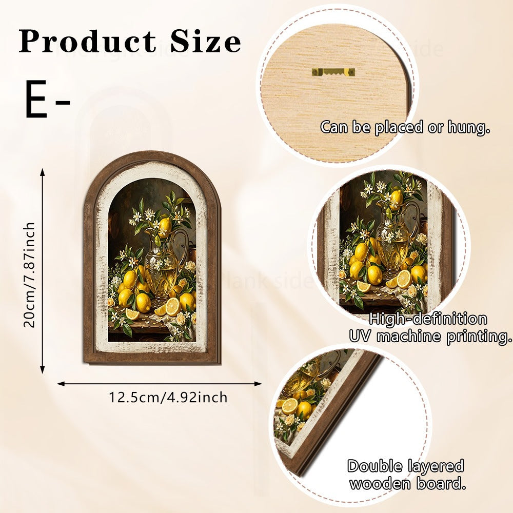 Wall decoration with lemon pattern