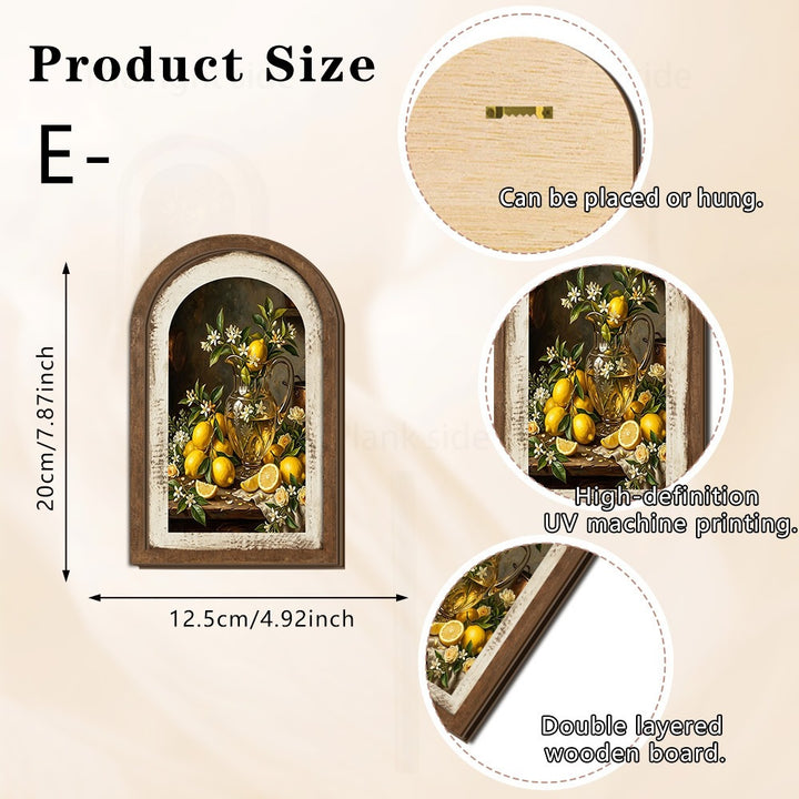 Wall decoration with lemon pattern