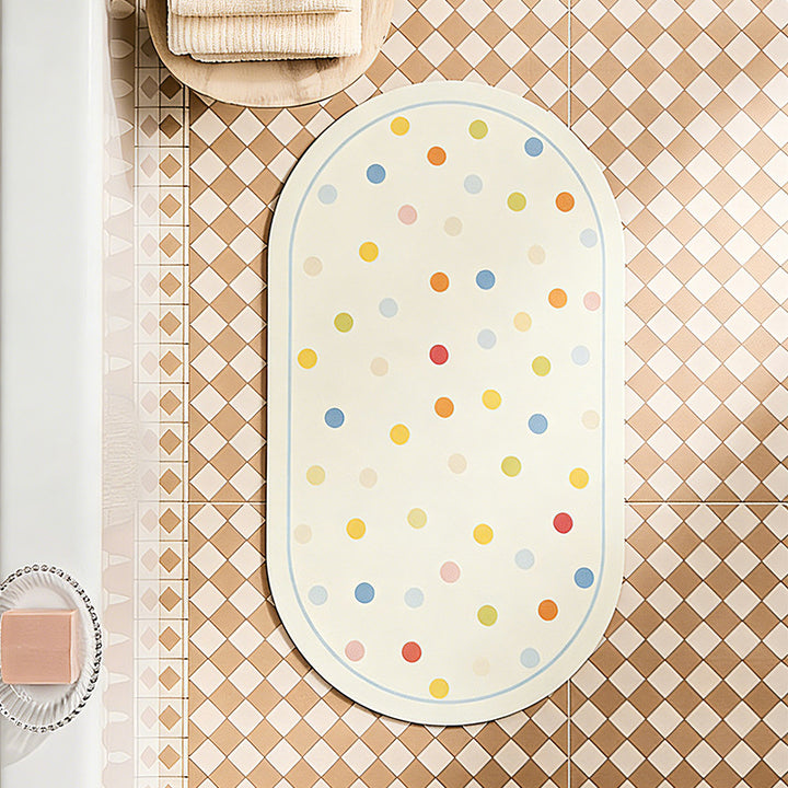 Oval Baby play mat with padded foam core and non-slip underside