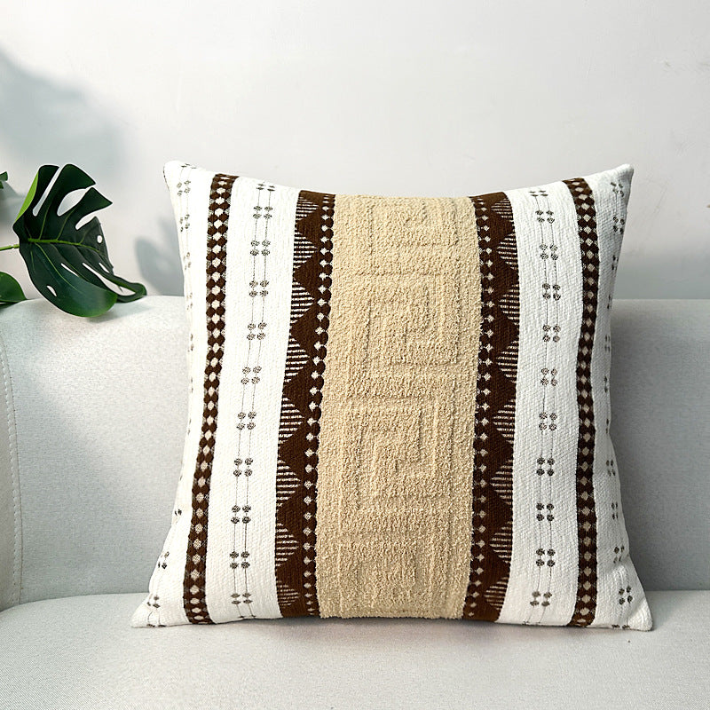 Textured Geometric Throw Pillow