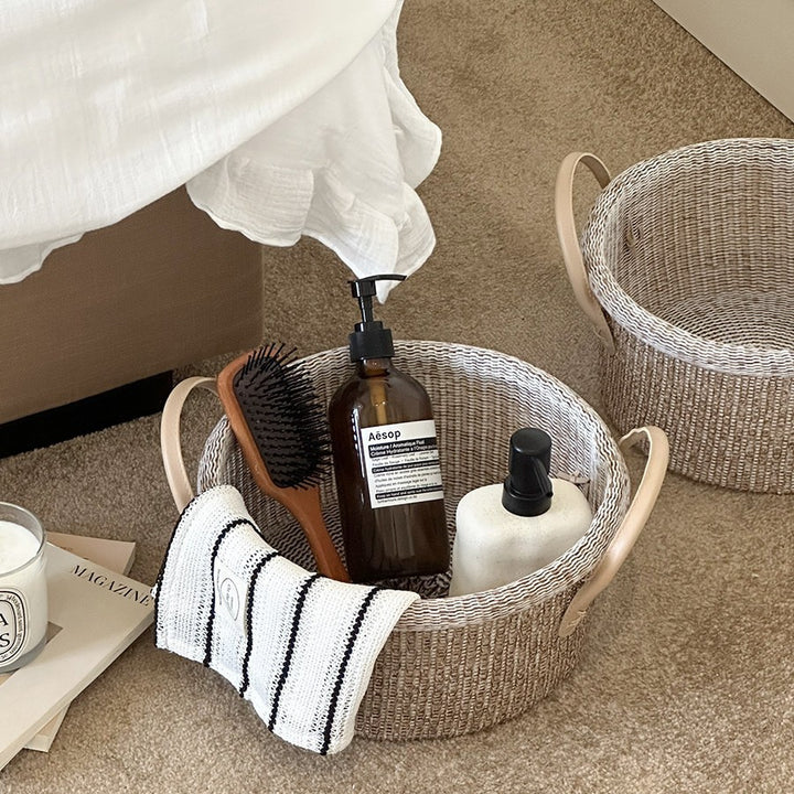 Woven Bathroom Storage Basket