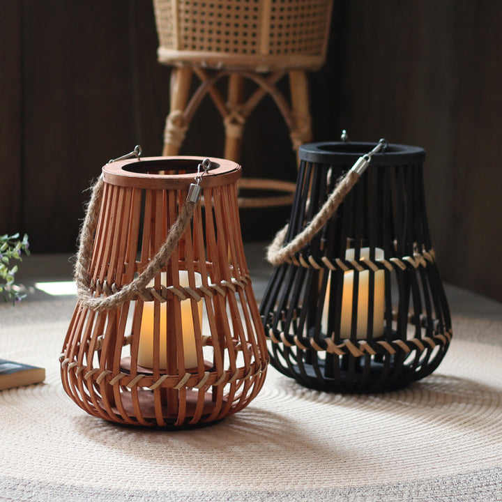 Stylish lantern with hemp handle