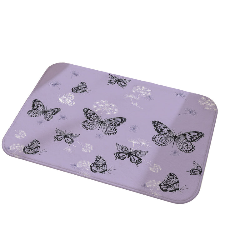 Elegant Butterfly Print Area Rug