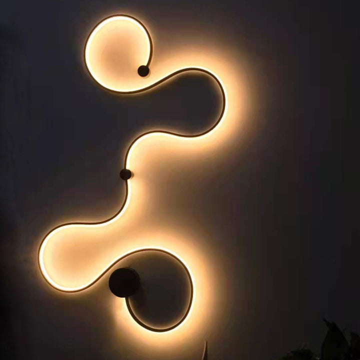 Sculptural LED Wave Wall Lamp