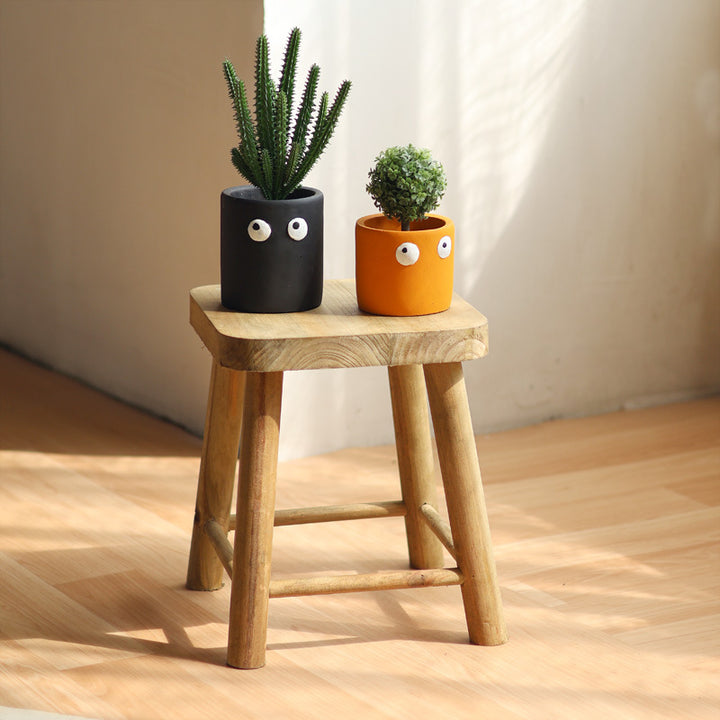 Handcrafted wooden stool