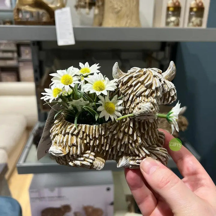 Decorative Highland Cow Planter