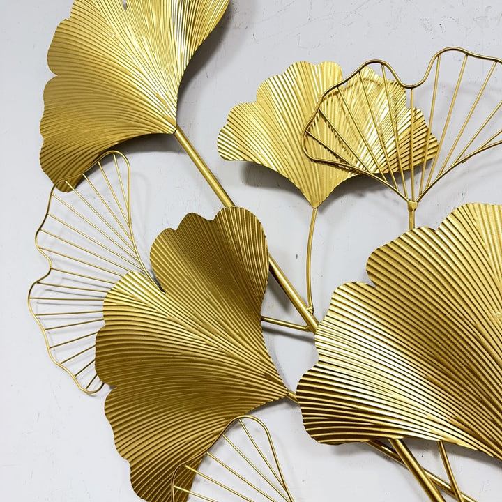 Decorative Metal Ginkgo Wall Sculpture