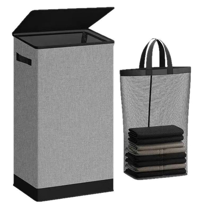 Modern laundry basket with removable inner bag