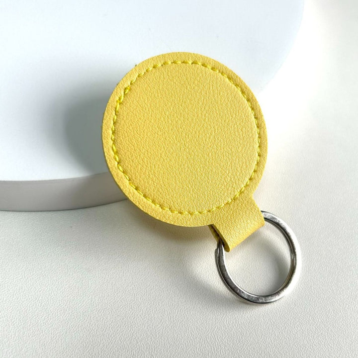 Round Leather Keyring