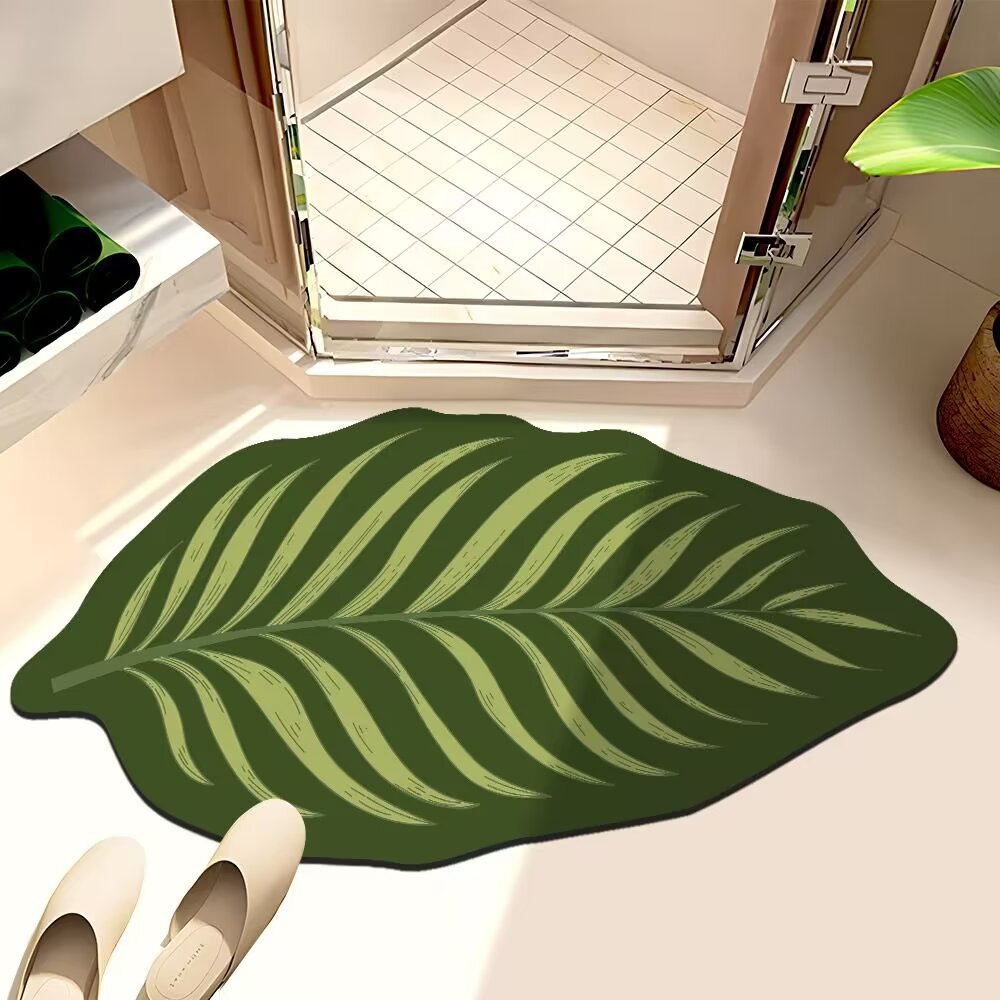 Leaf-Shaped Bath Mat