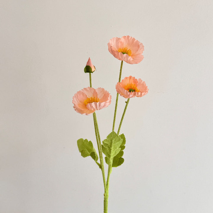 Realistic Poppy Floral Stem for Flower Arrangements
