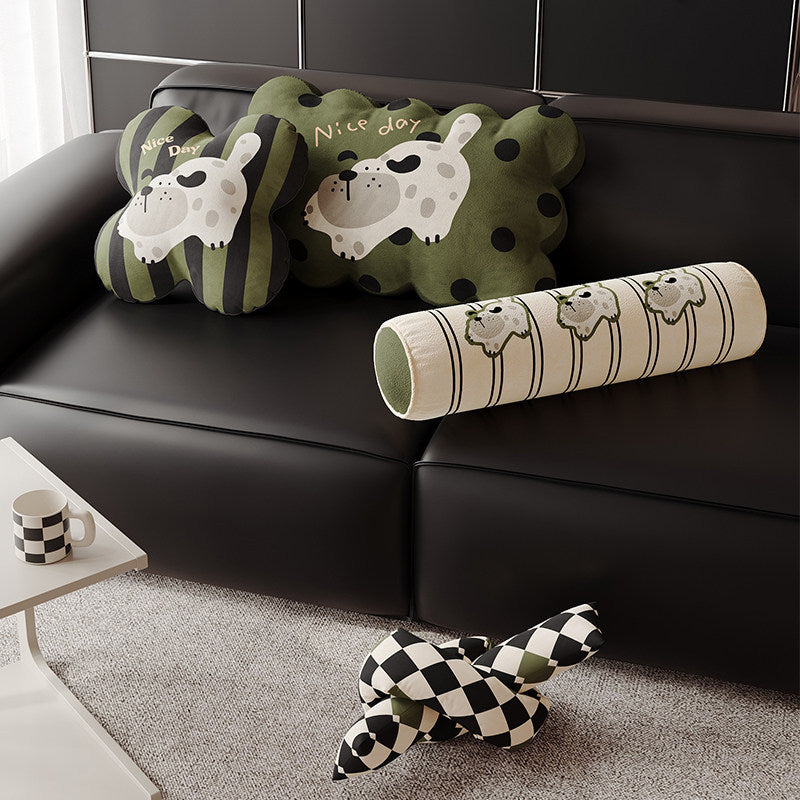 Plush Orthopedic Pet Bed Mat with Cartoon Dog Print