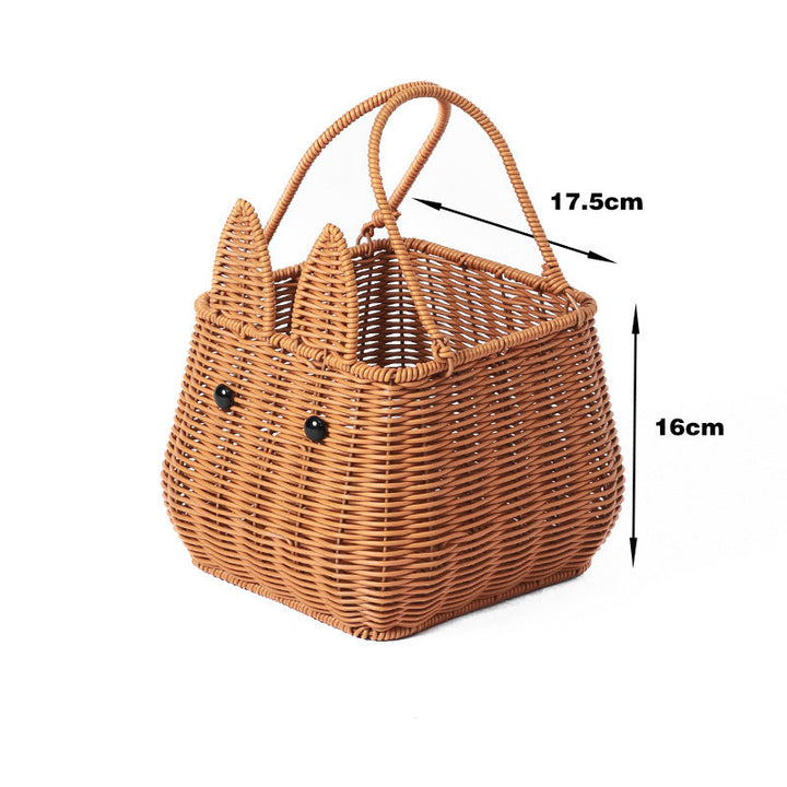 Playful Fish-Shaped Woven Storage Basket