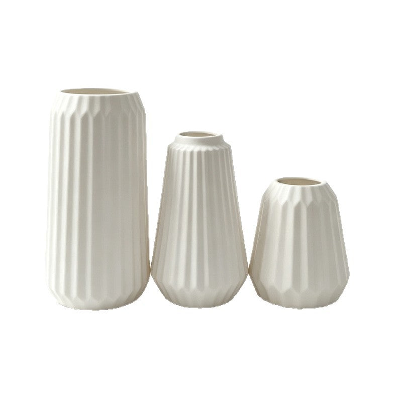 Textured Geometric Table Vase
