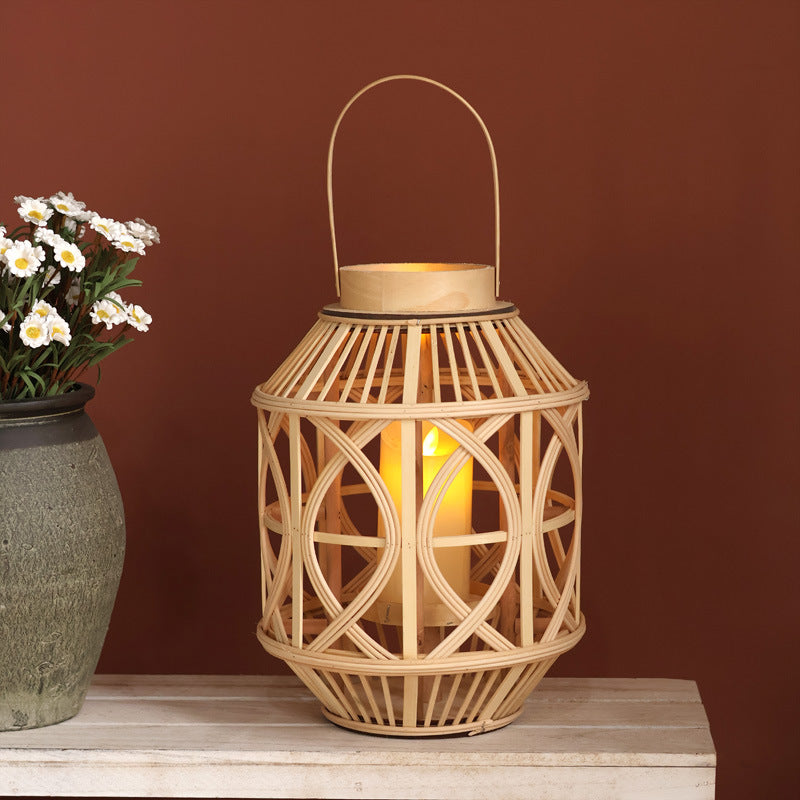 Handcrafted lantern made of rattan