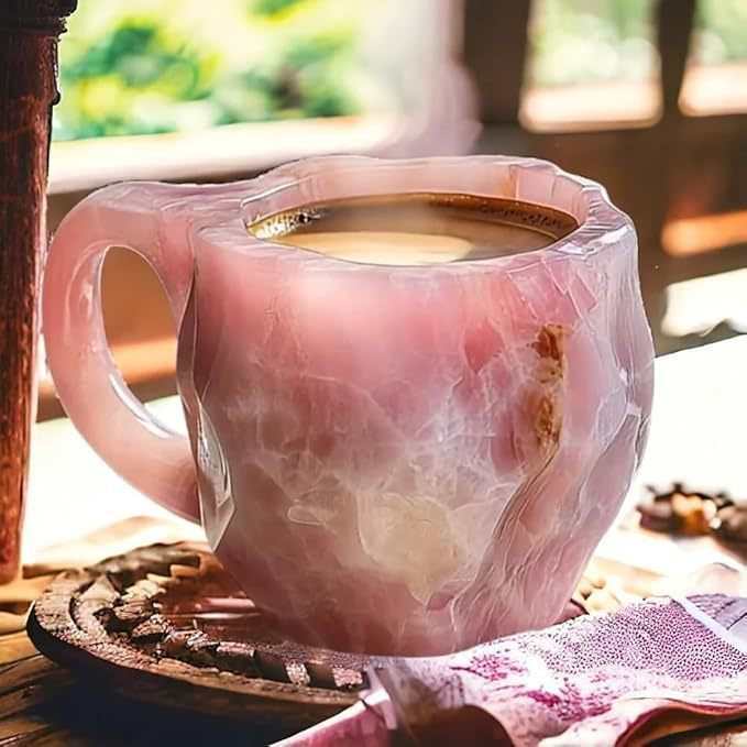 Artistic Stone-Molded Coffee Mug