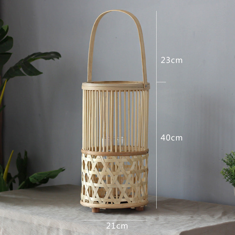 Handcrafted lantern made of rattan