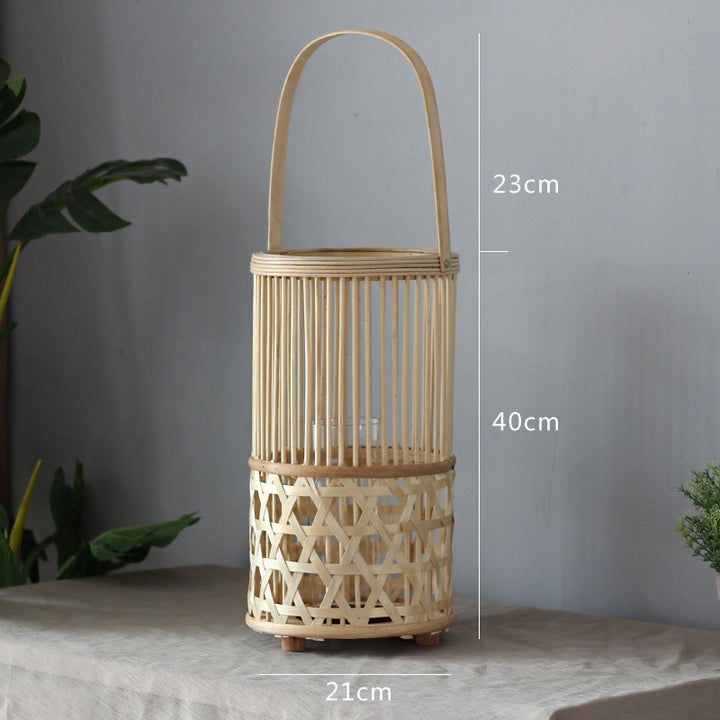 Handcrafted lantern made of rattan