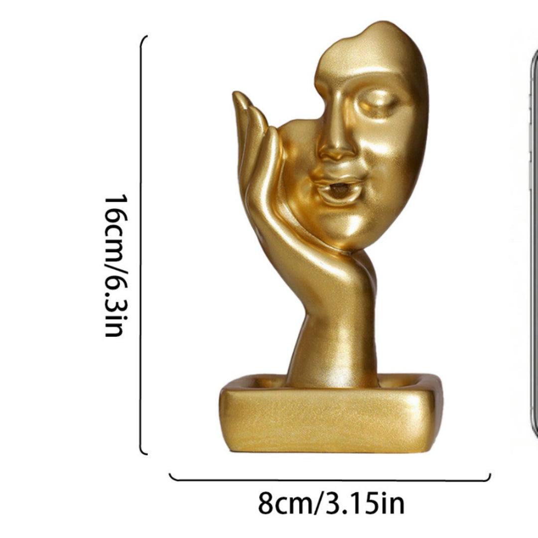 Artistic Face-Shaped Decorative Sculpture