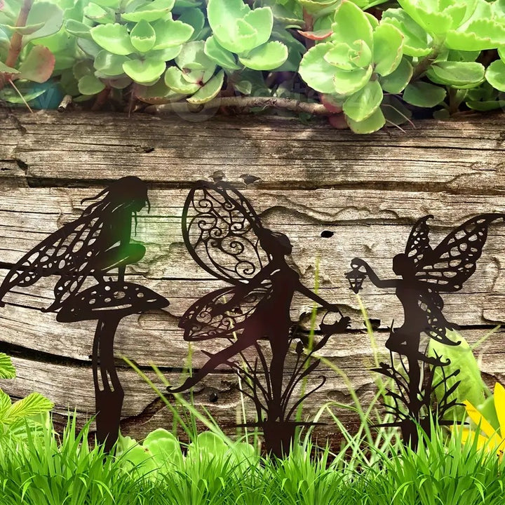 Garden stake with fairy motif