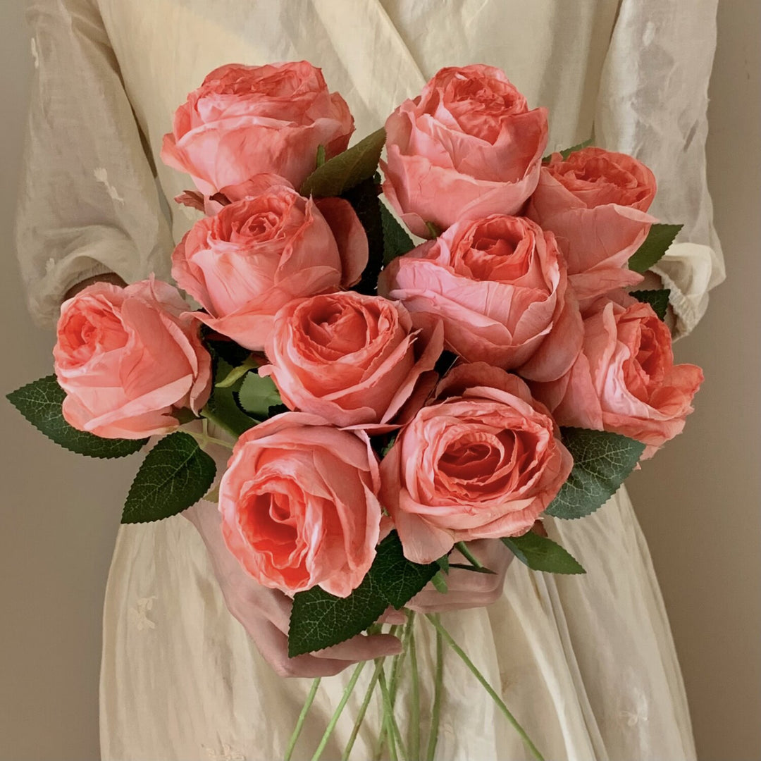 Realistic Long Stem Artificial Rose