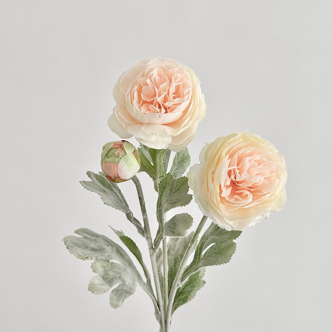 Realistic Faux Ranunculus Floral Arrangement
