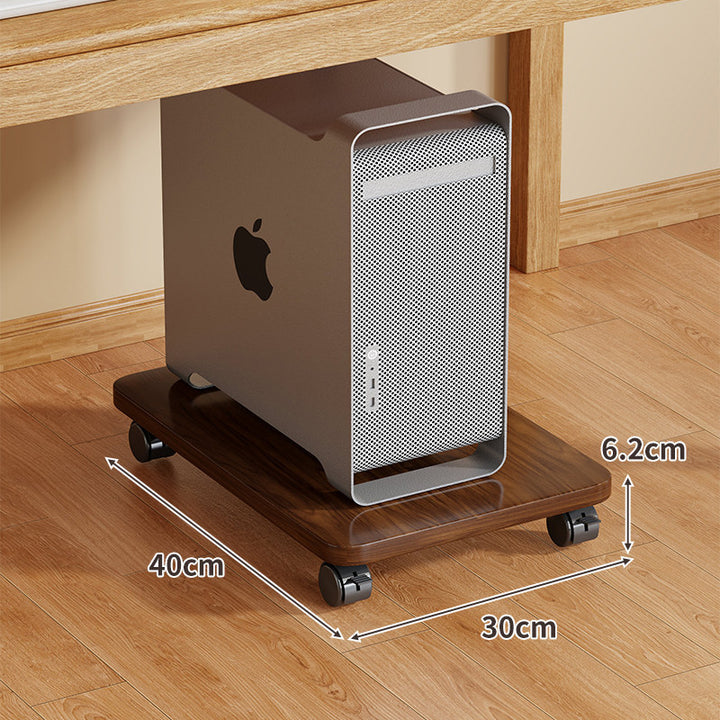 Rolling Desktop CPU Tower Stand with Swivel Casters and Anti-Slip Platform