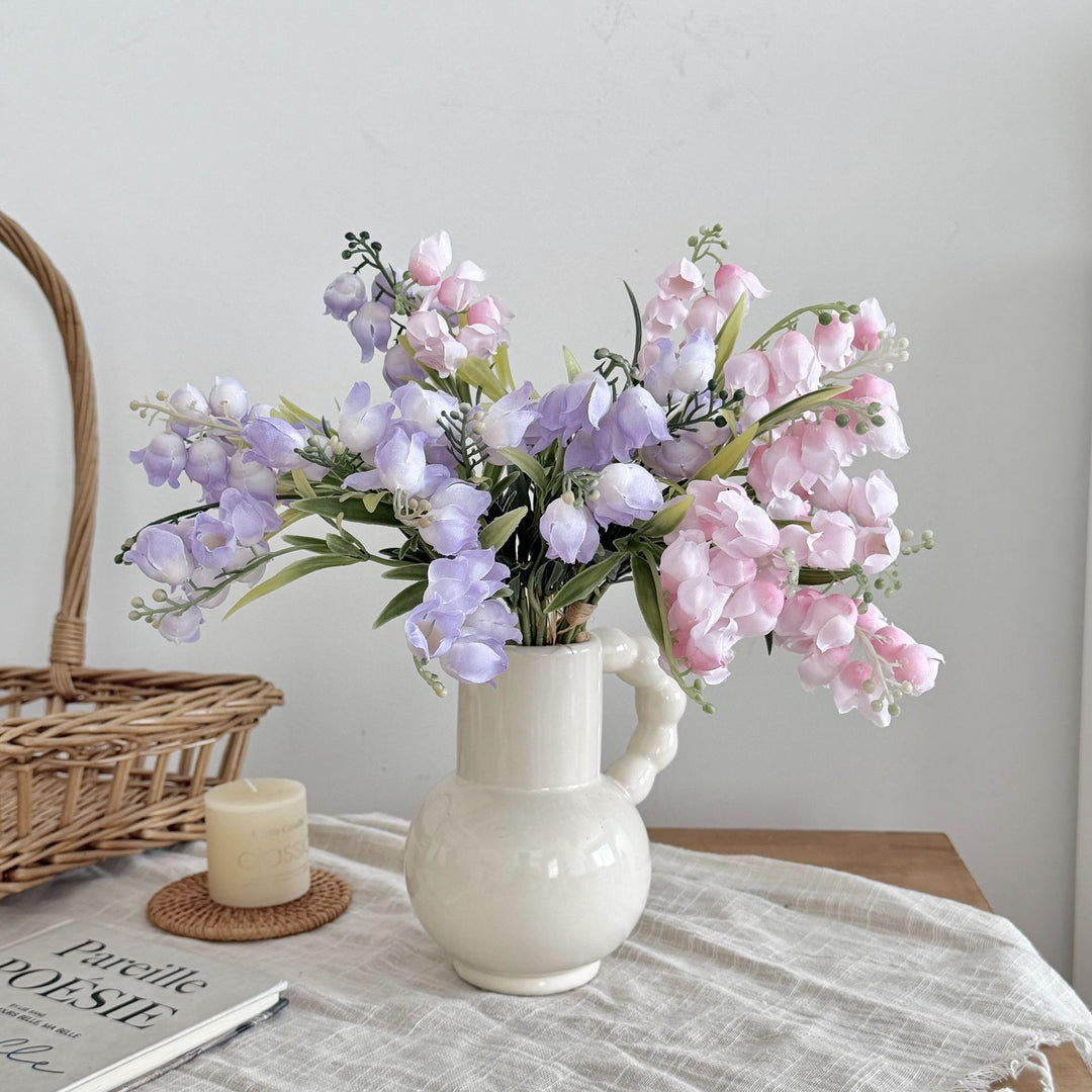 Lifelike Decorative Purple Floral Bouquet
