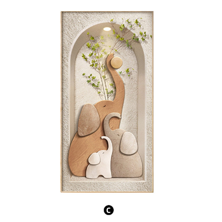 Decorative Elephant-Themed Wall Artwork